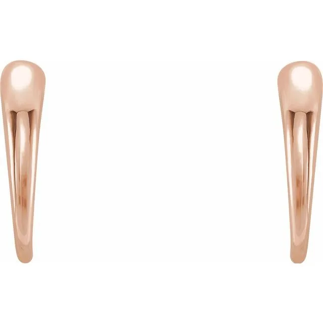 TreasureFineJewelers Earrings 14K Rose Gold JHoop Earrings