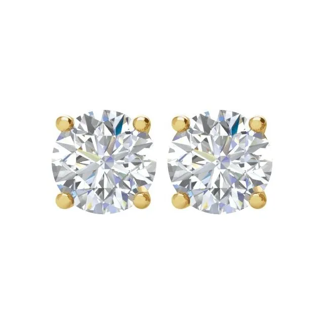TreasureFineJewelers Earrings 14K Yellow Gold 1 CTW Natural Diamond Stud Earrings