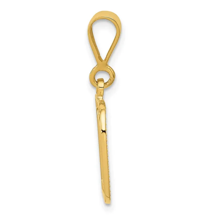 TreasureFineJewelers Necklaces 10k Yellow Gold Initial D Pendant