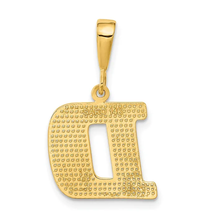 TreasureFineJewelers Necklaces 10k Yellow Gold Initial D Pendant
