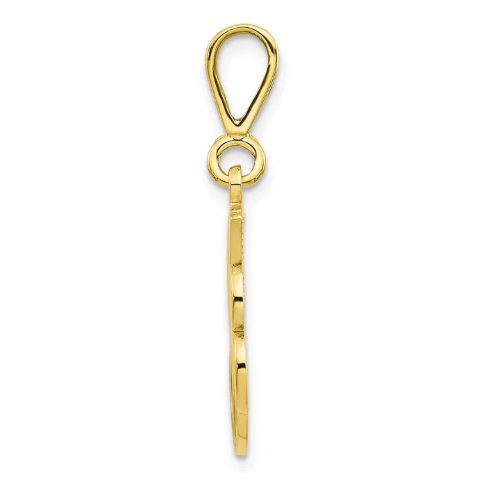 TreasureFineJewelers Necklaces 10k Yellow Gold Initial J Pendant