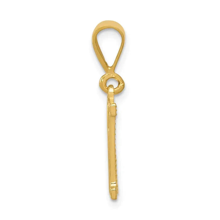 TreasureFineJewelers Necklaces 10k Yellow Gold Initial M Pendant