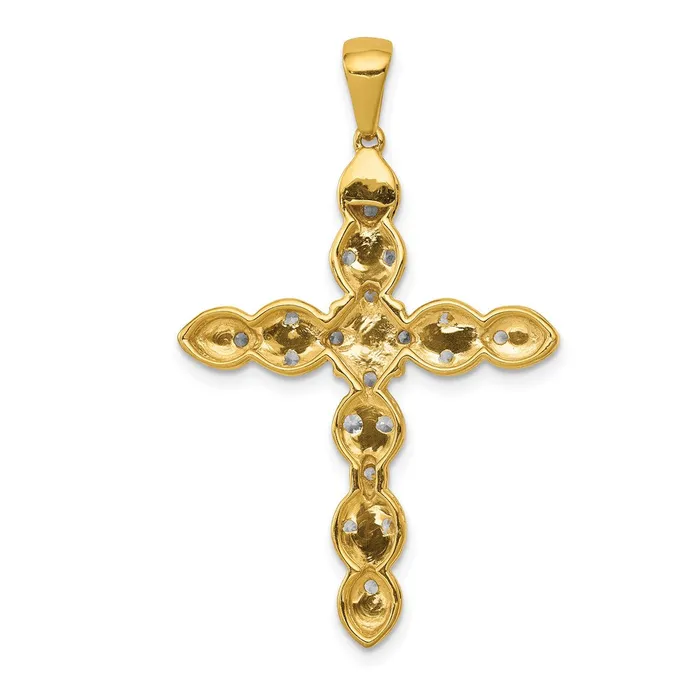 TreasureFineJewelers Necklaces 14k 12ct Diamond Cross Pendant