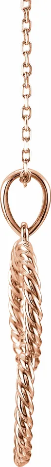 TreasureFineJewelers Necklaces 14K Rose Gold Interlocking Circle 1618 Necklace