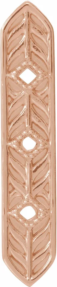 TreasureFineJewelers Necklaces 14K Rose Gold VintageInspired Vertical Bar Pendant TreasureFineJewelers Necklaces 14K Rose Gold VintageInspired Vertical Bar Pendant