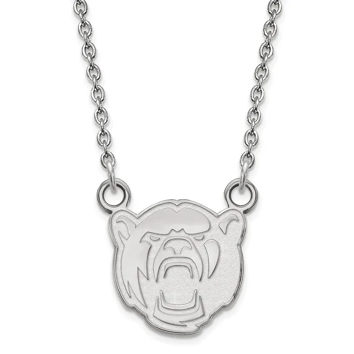 TreasureFineJewelers Necklaces 14K White Gold Baylor University Small Pendant with Necklace