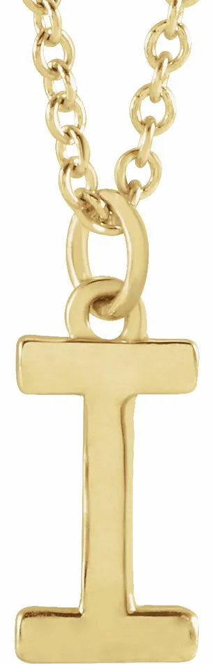 TreasureFineJewelers Necklaces 14K Yellow Gold Initial I Dangle 18 Necklace TreasureFineJewelers Necklaces 14K Yellow Gold Initial I Dangle 18 Necklace