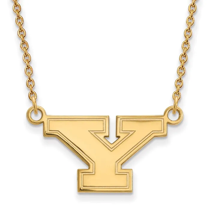 TreasureFineJewelers Necklaces 14K Yellow Gold Youngstown State University Small Pendant with Necklace