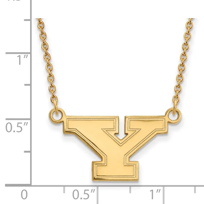 TreasureFineJewelers Necklaces 14K Yellow Gold Youngstown State University Small Pendant with Necklace
