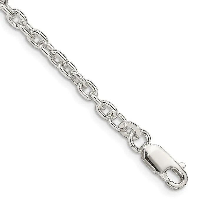 TreasureFineJewelers Necklaces Sterling Silver 35mm Cable Chain