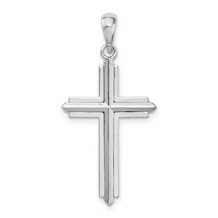 TreasureFineJewelers Necklaces Sterling Silver Passion Cross wFrame Pendant TreasureFineJewelers Necklaces Sterling Silver Passion Cross wFrame Pendant