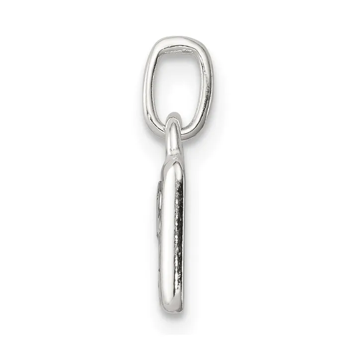 TreasureFineJewelers Necklaces Sterling Silver Polished Enamel ABC 123 Pendant