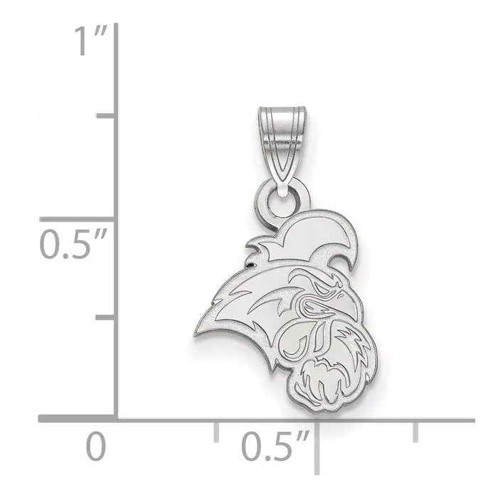 TreasureFineJewelers Necklaces Sterling Silver Rhodiumplated Coastal Carolina University Chanticleer Small Pendant