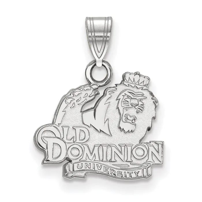 TreasureFineJewelers Necklaces Sterling Silver Rhodiumplated Old Dominion University Small Pendant