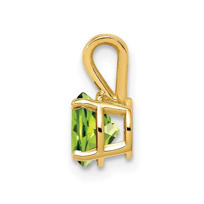 TreasureFineJewelers PreStyled Sets 14k Yellow Gold 6mm Peridot pendant