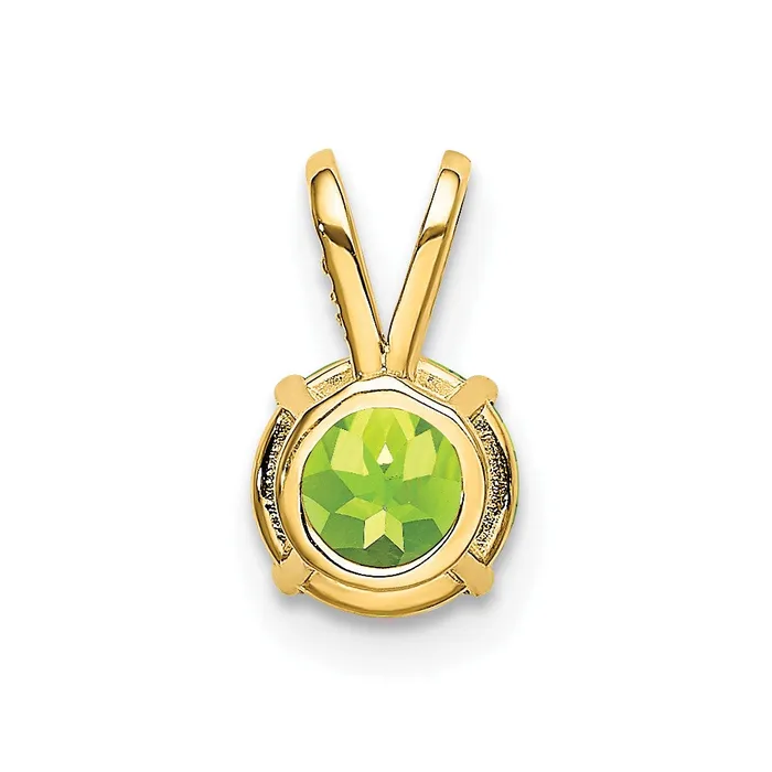 TreasureFineJewelers PreStyled Sets 14k Yellow Gold 6mm Peridot pendant