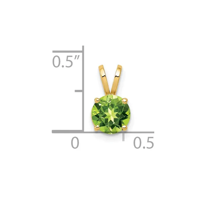 TreasureFineJewelers PreStyled Sets 14k Yellow Gold 6mm Peridot pendant