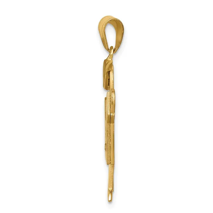 TreasureFineJewelers PreStyled Sets 14k Yellow Gold AA Diamond Pendant