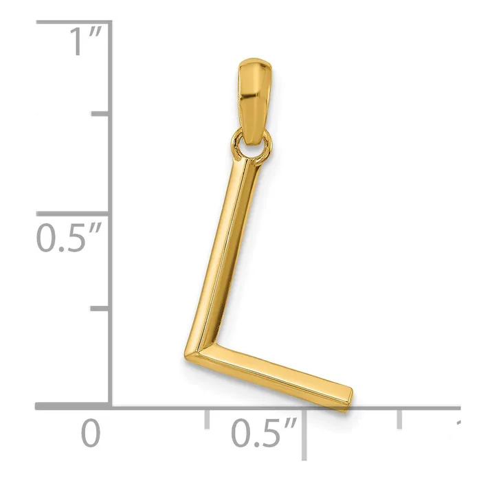 TreasureFineJewelers PreStyled Sets 14k Yellow Gold Fancy Letter L
