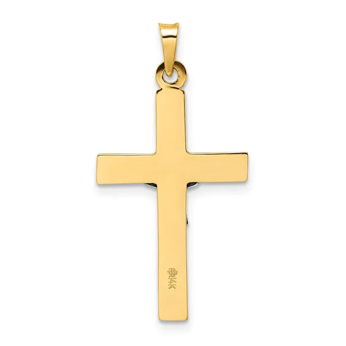 TreasureFineJewelers Rings 14k Twotone Polished Solid INRI Crucifix Pendant
