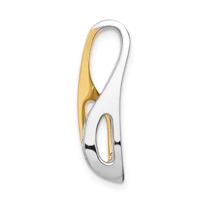 TreasureFineJewelers Rings 14k TwoTone VS Diamond Semimount Peg Slide