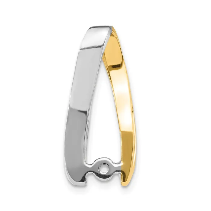 TreasureFineJewelers Rings 14k TwoTone VS Diamond Semimount Peg Slide