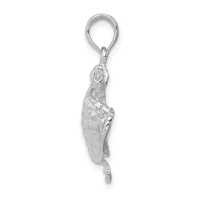 TreasureFineJewelers Rings 14K White Gold Solid Polished OpenBacked Turtle Pendant