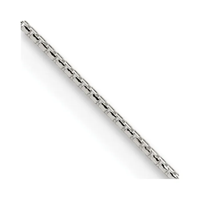 TreasureFineJewelers Rings Sterling Silver 11mm Diamondcut Round Box Chain