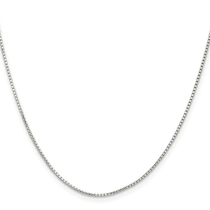 TreasureFineJewelers Rings Sterling Silver 11mm Diamondcut Round Box Chain