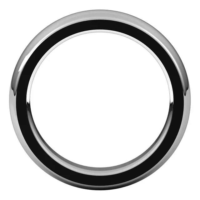 TreasureFineJewelers Rings Sterling Silver 5 mm Half Round Comfort Fit Heavy Wedding Band