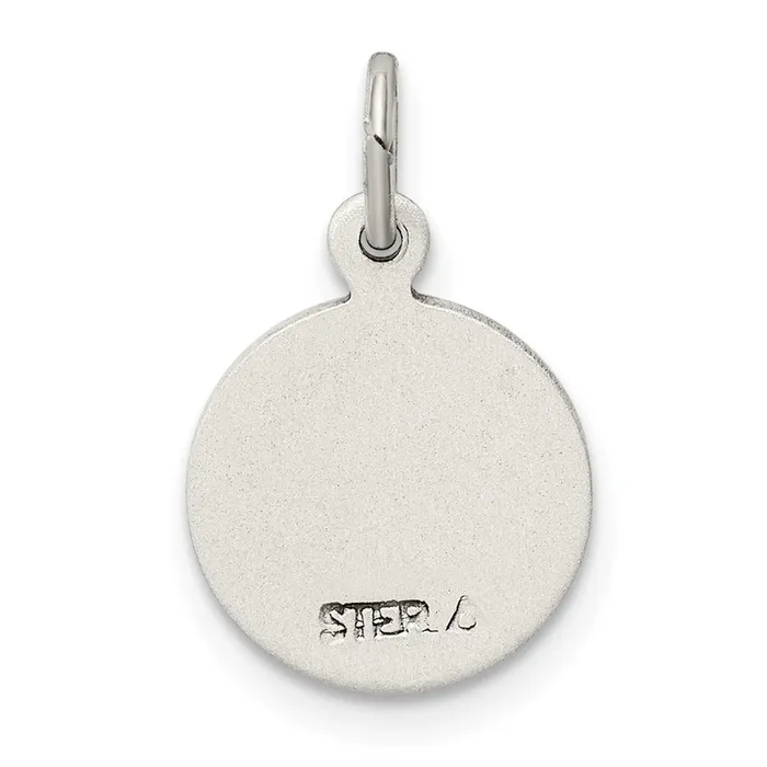 TreasureFineJewelers Rings Sterling Silver Antiqued Baptism Medal