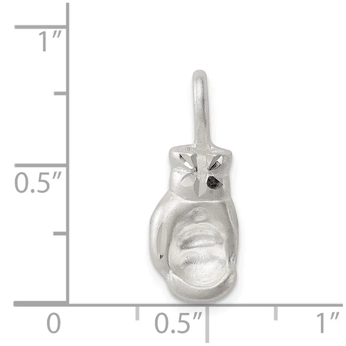 TreasureFineJewelers Rings Sterling Silver Boxing Glove Charm