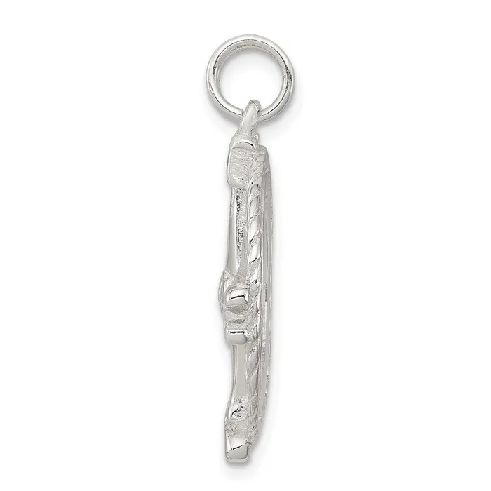 TreasureFineJewelers Rings Sterling Silver Compass Charm