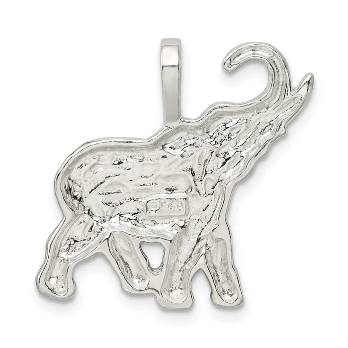 TreasureFineJewelers Rings Sterling Silver Elephant Charm