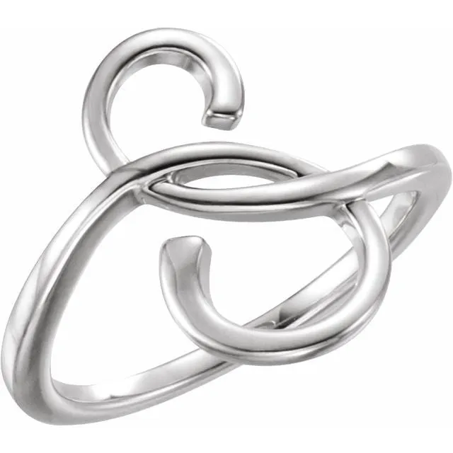 TreasureFineJewelers Rings Sterling Silver Freeform Ring