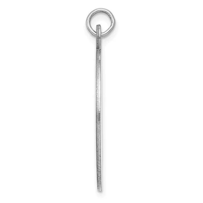 TreasureFineJewelers Rings Sterling Silver Rhodplate Eng Oval Polish FrontBack Disc Charm