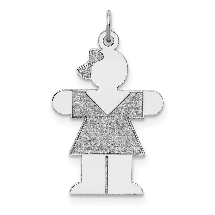 TreasureFineJewelers Rings Sterling Silver Rhodiumplated Hugs Kid Charm
