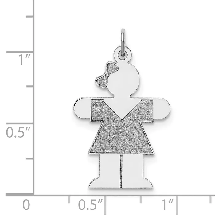 TreasureFineJewelers Rings Sterling Silver Rhodiumplated Hugs Kid Charm