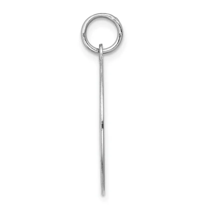 TreasureFineJewelers Rings Sterling Silver Rhodiumplated Lhasa Apso Disc Charm