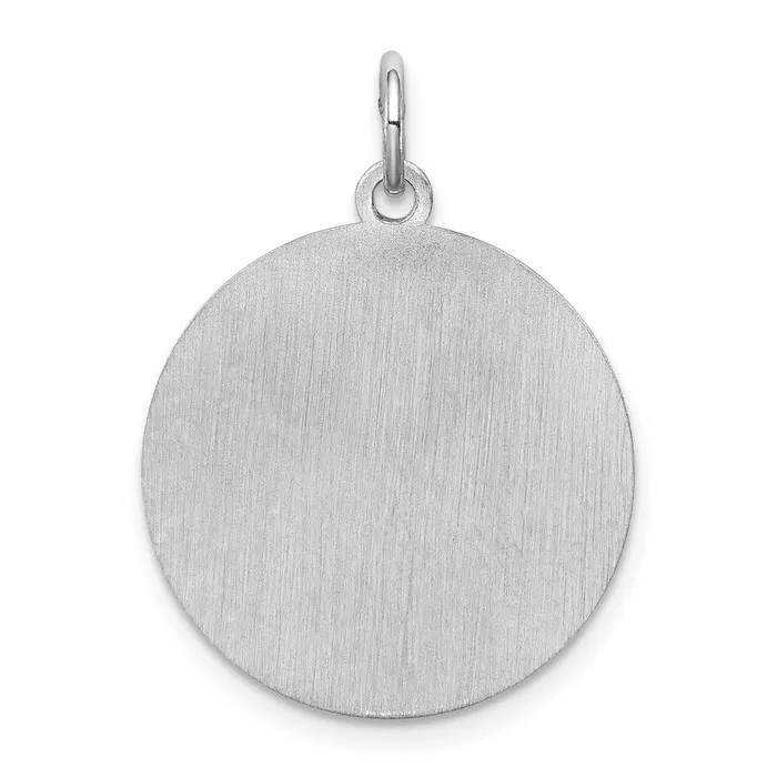 TreasureFineJewelers Rings Sterling Silver Rhodiumplated Lhasa Apso Disc Charm