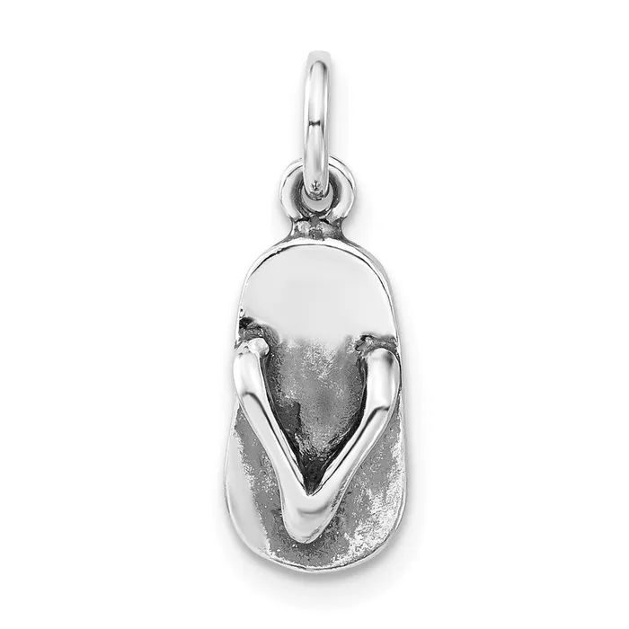 TreasureFineJewelers Rings Sterling Silver Sandal Charm