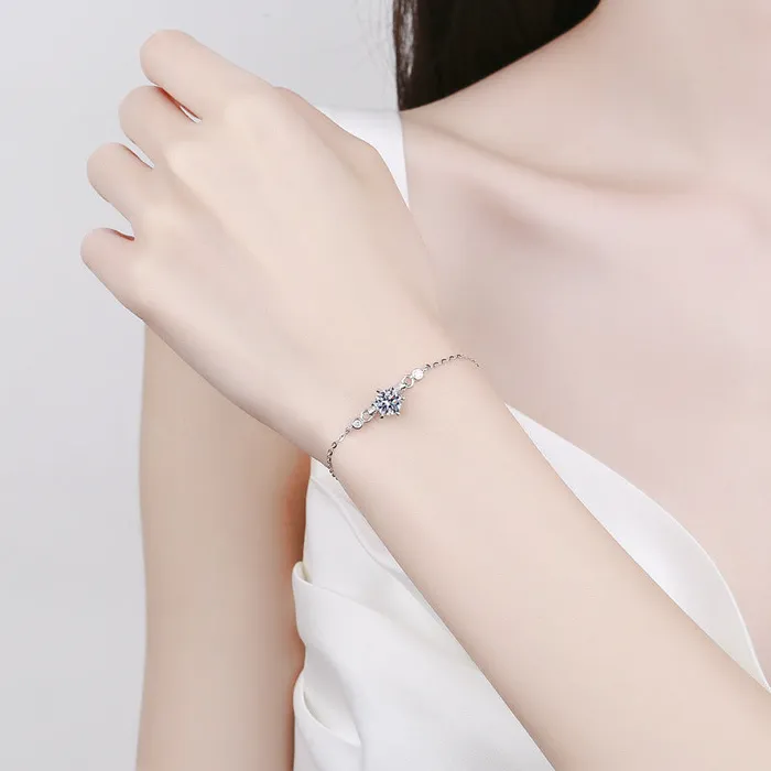 Trendolla Jewelry Bracelets Six Claws Fashion Design Moissanite Bracelet