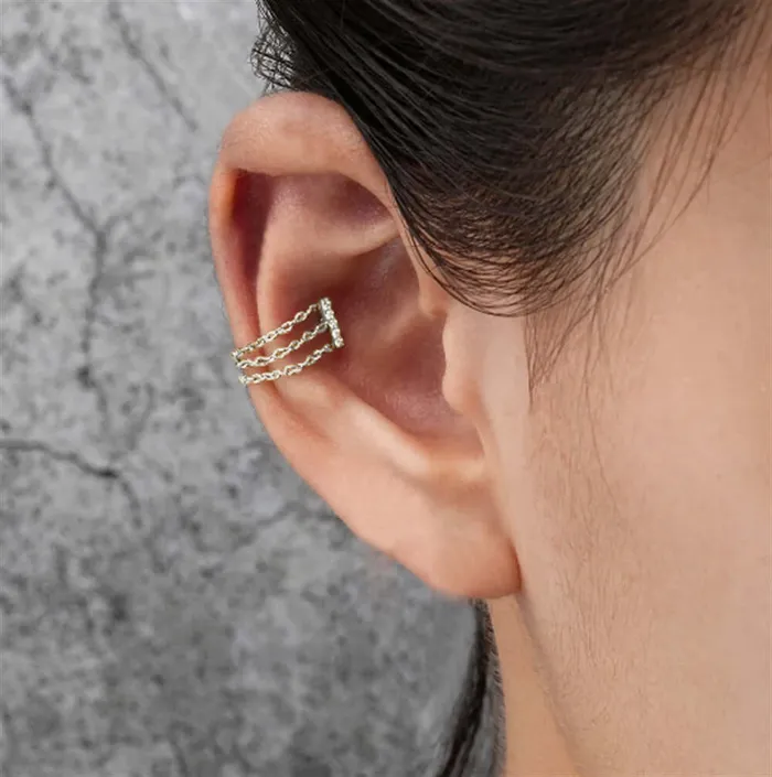 Trendolla Jewelry Earrings Long Chain Delicate Flat Back Stud Earrings