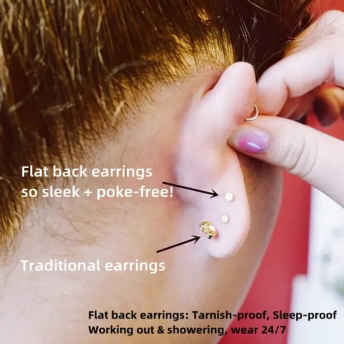 Trendolla Jewelry Earrings Long Chain Delicate Flat Back Stud Earrings