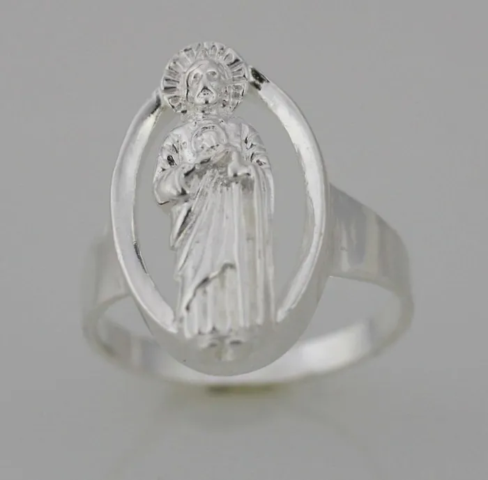 Trendolla Jewelry Sterling Silver 925 San Judas Ring for Women and Men Rings