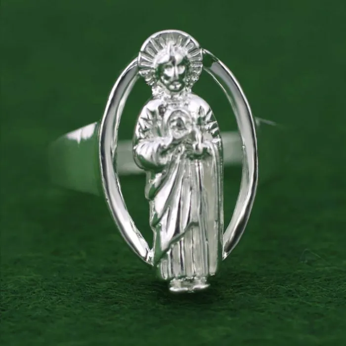 Trendolla Jewelry Sterling Silver 925 San Judas Ring for Women and Men Rings