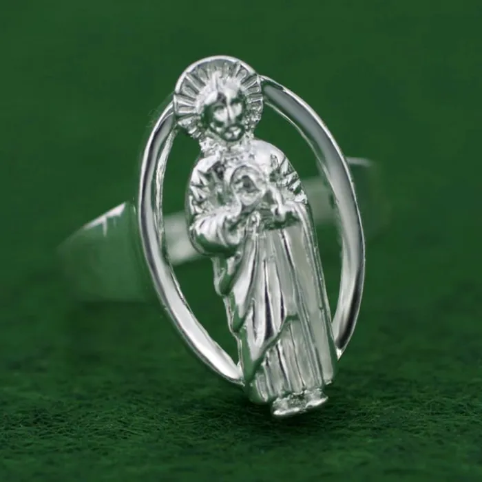 Trendolla Jewelry Sterling Silver 925 San Judas Ring for Women and Men Rings