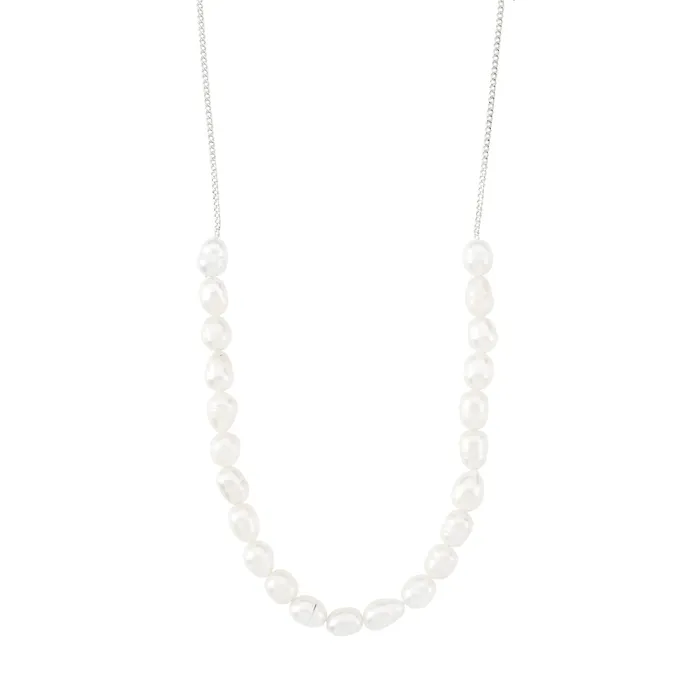 Berthe Silver Plated Pearl Necklace Pilgrim Necklaces