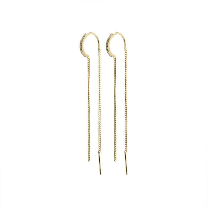 Blossom Gold Plated Crystal Pull Through Earrings Pilgrim Earrings