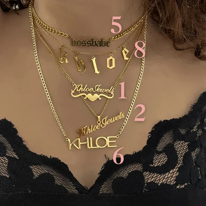 Classic Custom Name Necklace KHLOE JEWELS Custom Jewelry Necklaces